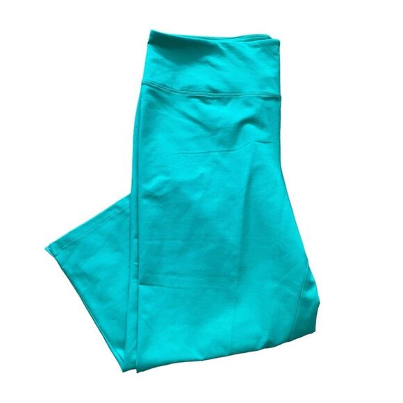 Women with Control Regular Tummy Control Full Leg Cropped Pants Teal Jade XL - Picture 6 of 8